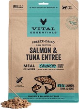 Vital Essentials Freeze Dried Cat Food, Raw Protein Salmon Tuna Micro Nibs C