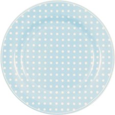Greengate Teller DOTTY PALE BLUE Blau mit weißen Punkten 20 cm Kuchenteller