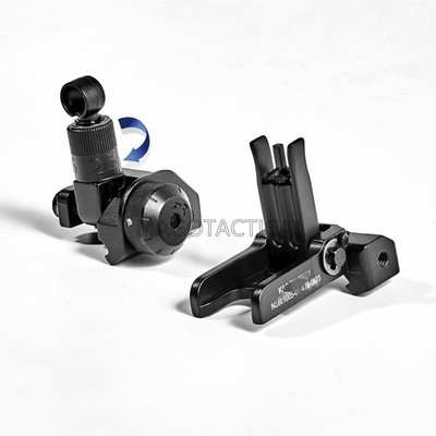 KAC600 Machine Sights CNC Foldable front/Rear Mechanical Direct Mount Up Black