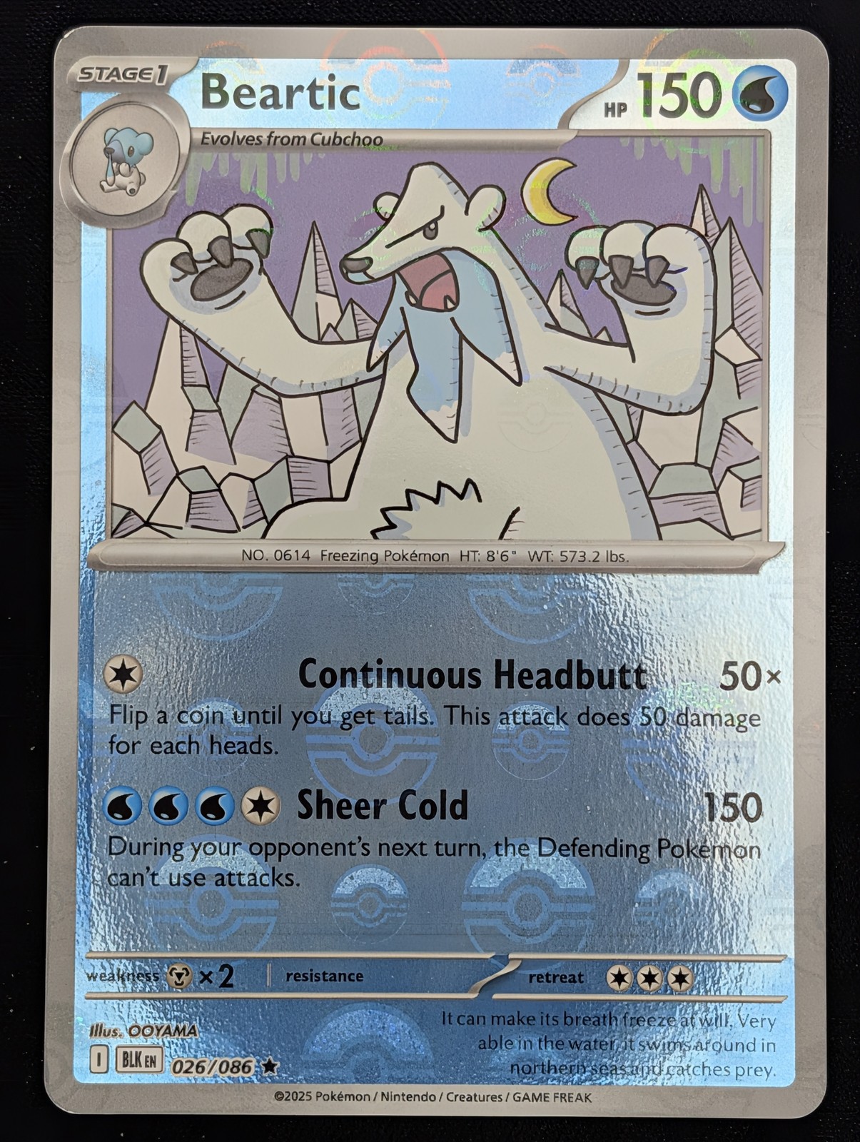 Beartic (Poke Ball Pattern) (026/086) SV: Black Bolt Pokemon NM