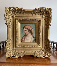BEAUTIFUL QUALITY ANTIQUE PRE-RAPHAELITE OIL PAINTING PORTRAIT C. 1880.