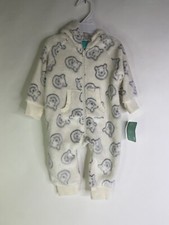 Disney Baby Winnie The Pooh Footless 1 Piece Zip Romper Outfit Hooded 3-6 Months