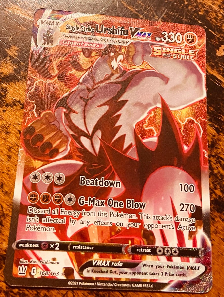 Single Strike Urshifu VMax Secret Rare 168/163 ALTERNATE ART