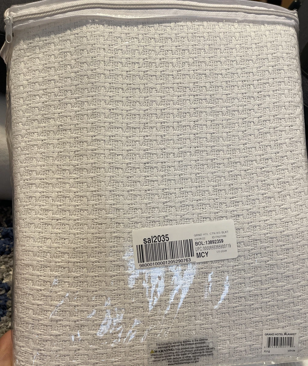 Grand hotel cotton blanket king sale