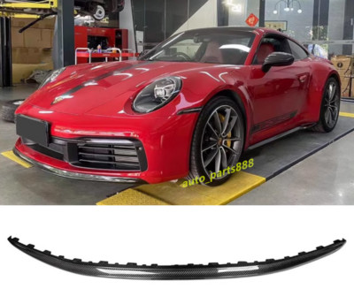 For Porsche 911 992 2020-2023 Carbon Fiber Car Front Bumper Lip Body Spoiler Lip