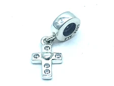 Authentic Pandora  Sterling Silver S925/ALE Cross Charm 790355CZ