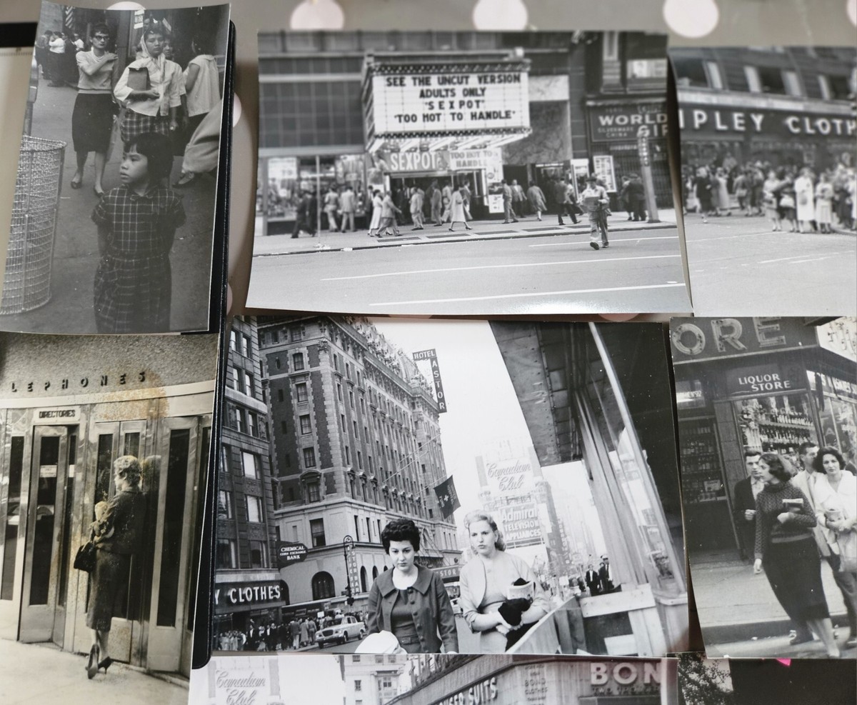 12 Orig 1959 Mix Size GREAT LOT Photos TIMES SQUARE NYC New York