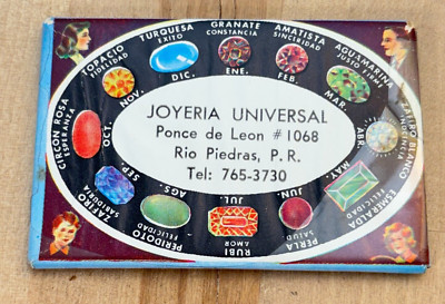 Antique Joyeria Universal Ponce de Leon Advertising Mirror, 2''x3'', COATING WORN