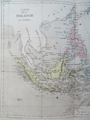 Südostasien Malaysia Indonesien Philippinen Jakarta Manila 1855 Dufour Karte - Bild 2 von 4