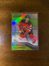 2019 Jack Hughes RC -more rare than Young Guns Rookie Serial #/999 RARE