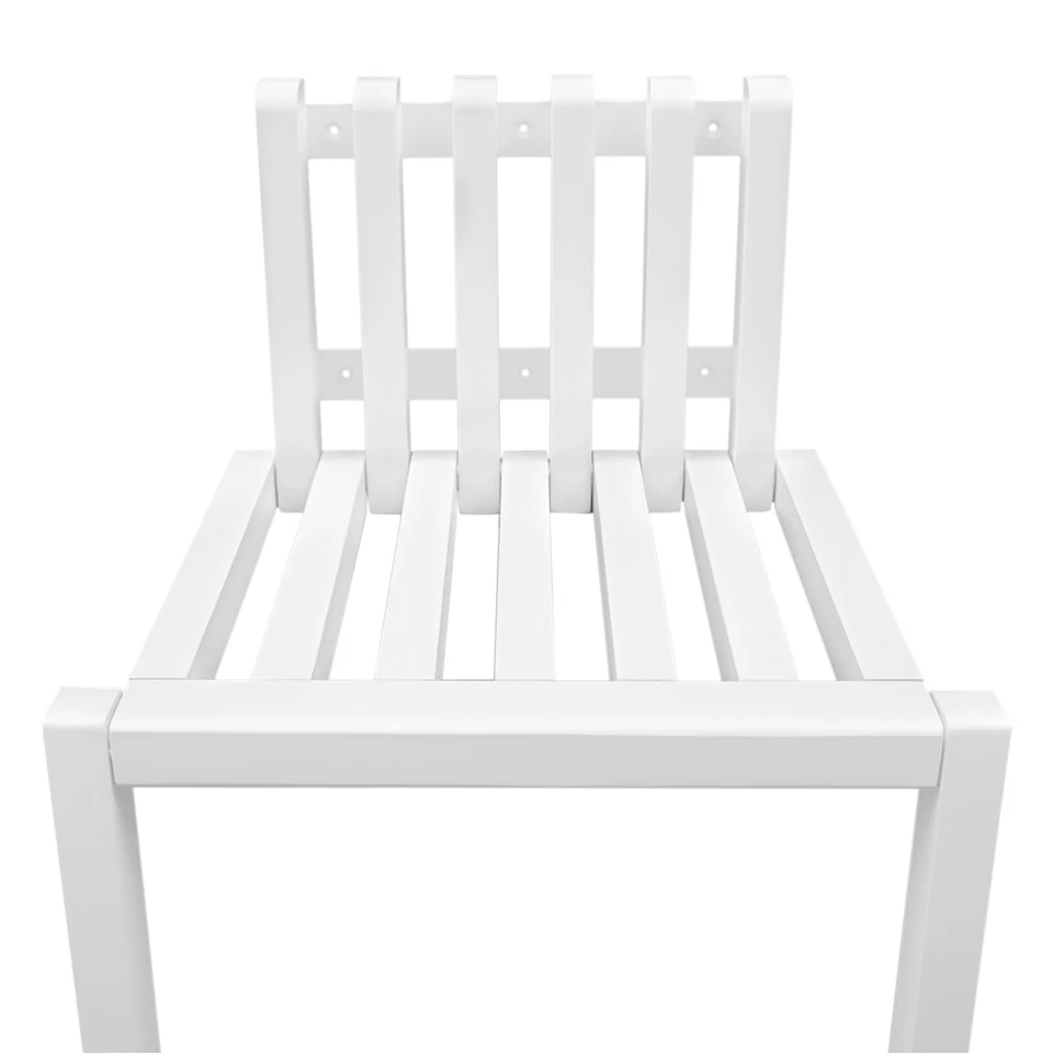 Asiento de baño plegable Banco Silla de ducha Montaje en pared Silla de madera maciza Silla de entrada Foto 4 de 4