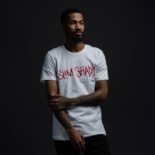 Eminem Slim Shady LP Signature Shirt Size Large White