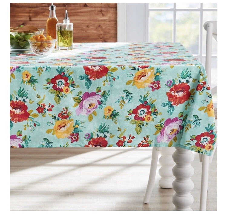 Pioneer Woman Sweet Romance Fabric Floral Tablecloth 52