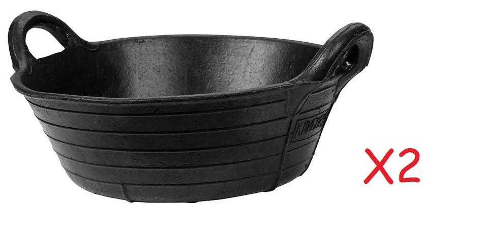 IDEAL CONFEZIONE DA 2 Salti Alimentazione Gomma Pneumatici Neri Flessibili ProStable - Alimentazione Cavalli/Pony