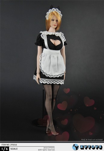 1/6 Maid Dress Lingeries Set For 12" PHICEN VERYCOOL TBL Hot Toys Figure ☆USA☆ - Picture 7 of 10