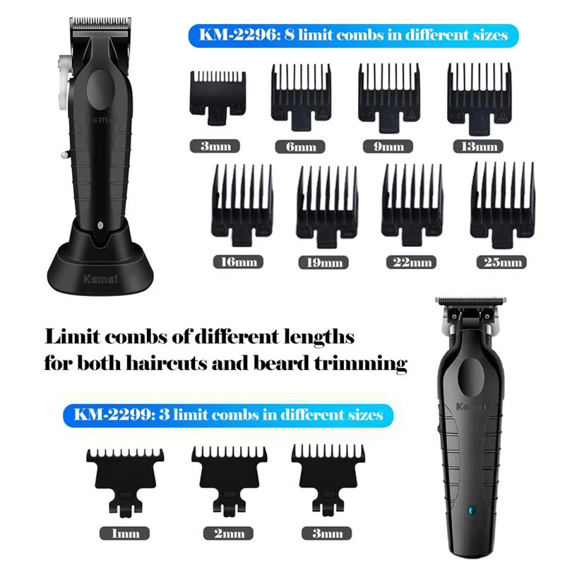 Kemei Cordless Hair Trimmer 0mm Clipper Professional Electric Cutting Machine - Image 2 of 4
