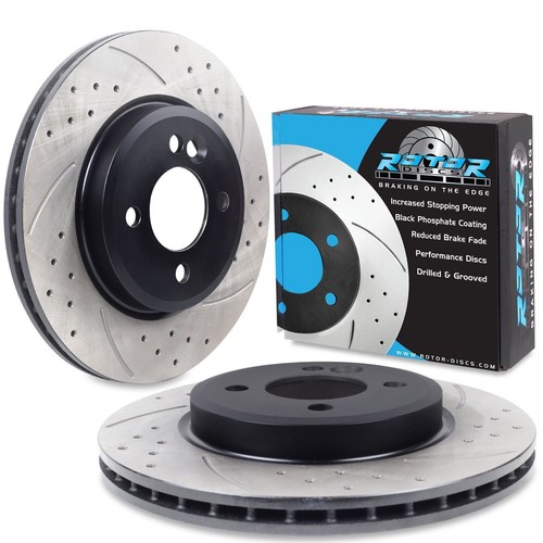 FRONT DRILLED GROOVED 276mm BRAKE DISCS PAIR FOR MINI ONE COOPER S R50