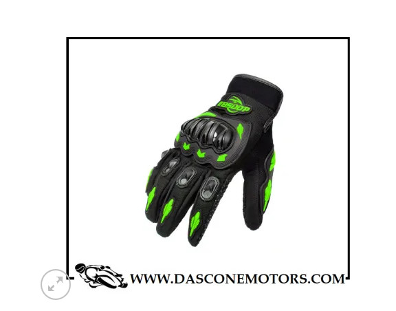 GUANTI BSDDP VERDE FLUO per moto scooter yamaha bmw ducati honda harley suzuki