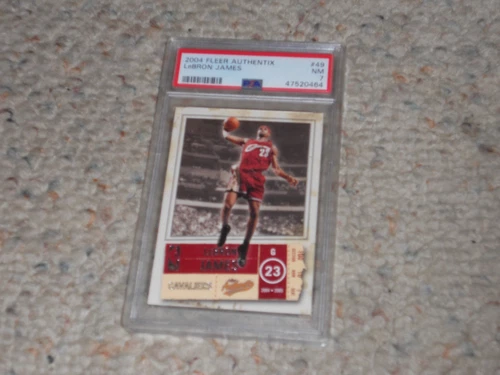 🏀 2004 Fleer Authentix LeBron James Basketball Card #49 - PSA 7