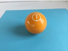 Vtg Replacement Pool Ball Billiards Yellow 1 Billiard Ball 2 1/4" diameter
