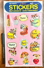 Marie Celebrity Mark 1 VTG Name Stickers Lot Scrapbooking Card Making