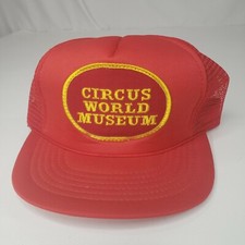 Vtg Circus World Museum Hat Snapback Trucker Mesh Cap Patch Baraboo Wisconsin