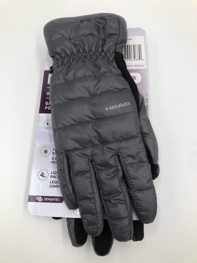 NEW Head Womens Waterproof Hybrid Gloves Gray size S Small