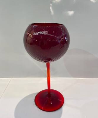 Set De 6 Verres à Vin Rouge 'Gigolo' Nason Moretti - Verre De Murano Coloré - 20 Cm - Neuf