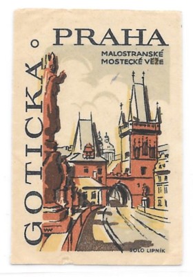 Matchbox Label Goticka Praha Restaurant in Prague Czech Republic Czechoslovakia