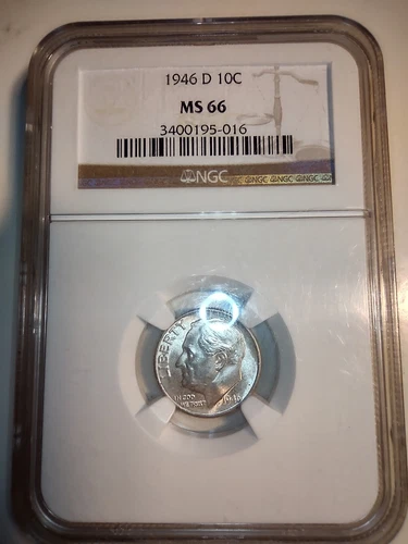 1946 d Roosevelt dime MS66