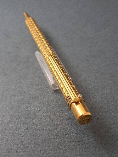 Cartier Trinity Ballpoint Pen Gold Wavy Stripe Office Desk Collectible Vtg `90s - Picture 6 of 15