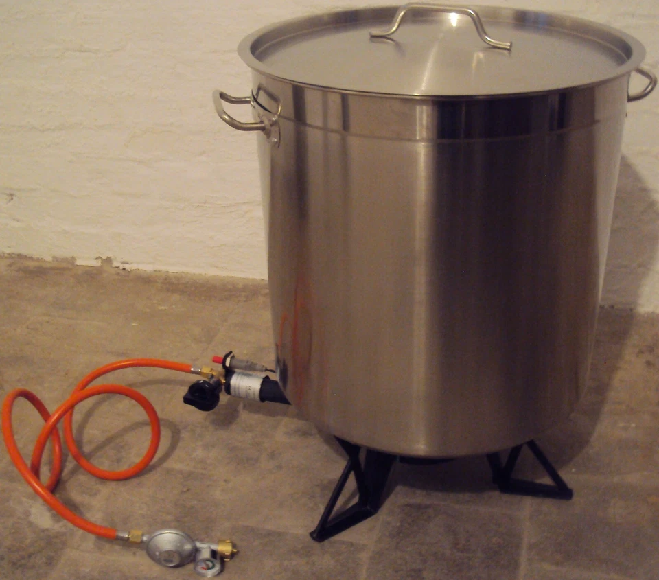 Gulaschkanone mit Wasserbad Edelstahltöpfe 67 und 46 Liter mit Gaskocher 10,5 KW - Bild 3 von 4