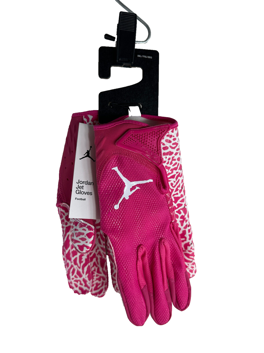 Jordan Jet 7.0 Football Receiver Gloves - Vivid Pink/White Men`s  