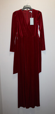 ANTONIO MELANI MIRANDA ONE-PIECE JUMPSUIT VELVET CRIMSON RED SIZE