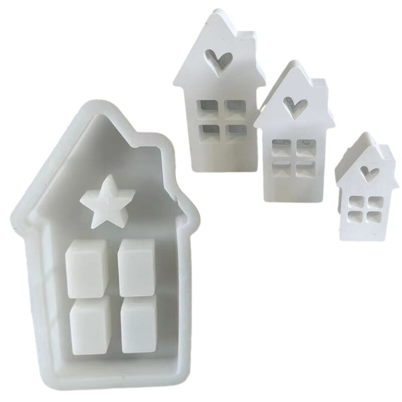Star Shaped Chimney House Mold Durable Silicone Mold Epoxy Resin Decoration Mold