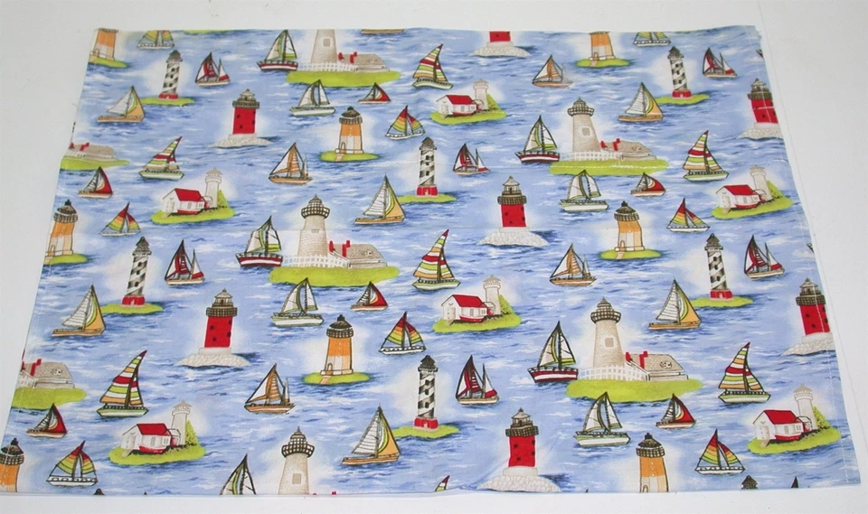 Juego de niveles y cenefas de cortina de café para faros y veleros ~ azul rojo verde Foto 4 de 4