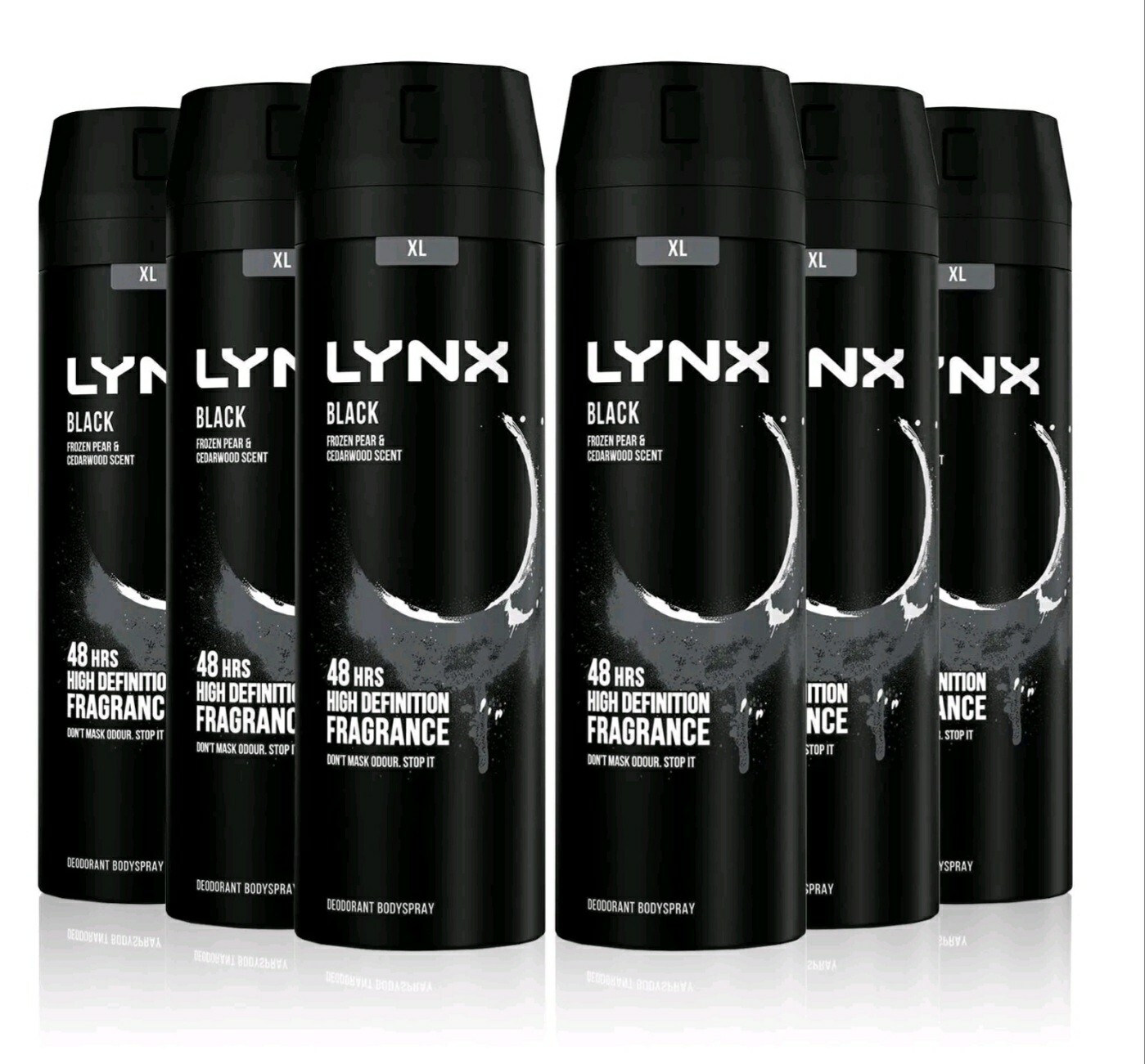Lynx XL Black 48H Fresh Frozen Pear & Cedarwood Scent Body Spray Deo