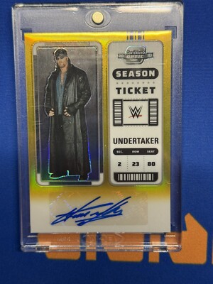 2023 WWE Panini Chronicles Undertaker Season Ticket Gold Autograph Auto /10