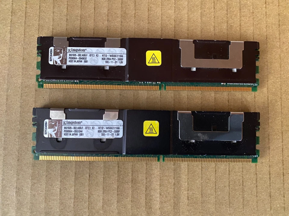KINGSTON 8GB 2RX4 PC2-5300F KTD-WS667/16G K2 SERVER MEMORY C3-10(22) - Image 3 of 3