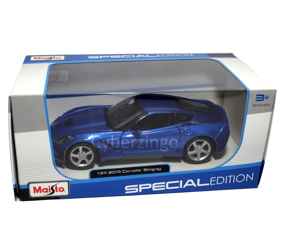 Maisto 2014 Chevy Corvette Stingray Z51 Blue 1:24 Diecast Car NEW