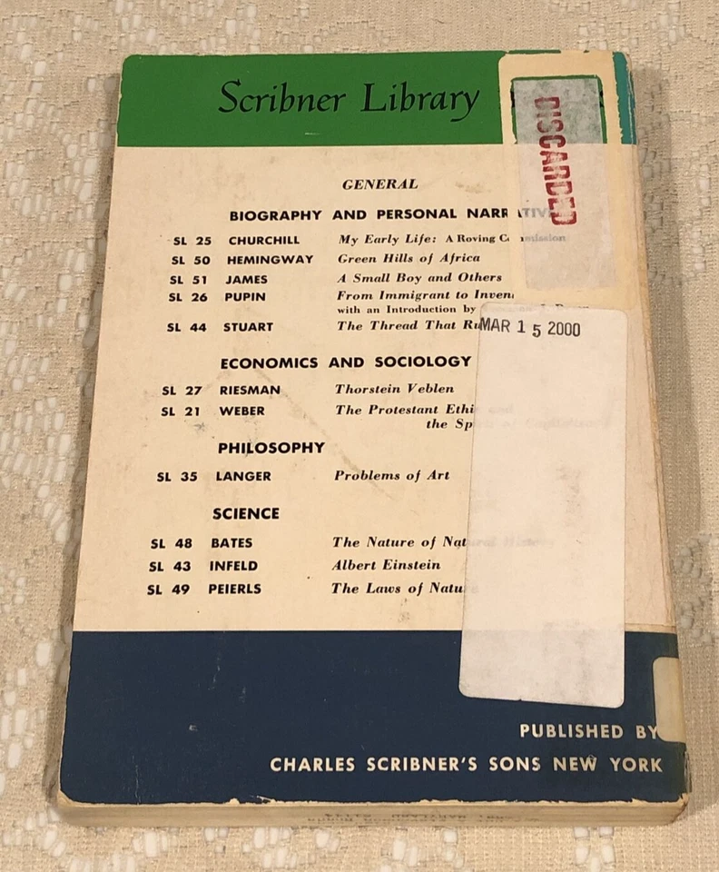 Green Hills of Africa by Ernest Hemingway 1935 Paperback The Scribner Library Foto 2 de 4