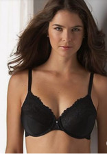 NWT Wacoal Romantic Encounters Underwire Bra 855104 Black Size 36DDD