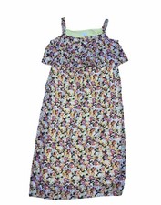 Roz & Ali Plus Size Women’s Yellow Multicolor Ruffle Top Maxi Dress Size 22