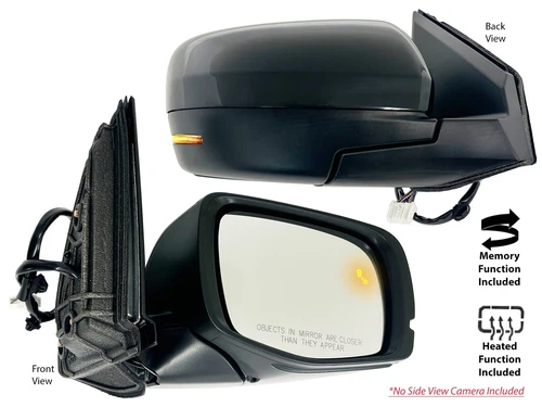BSD Memory Turn Signal Heated Door Mirror for 2023-2025 Pilot Passenger Side