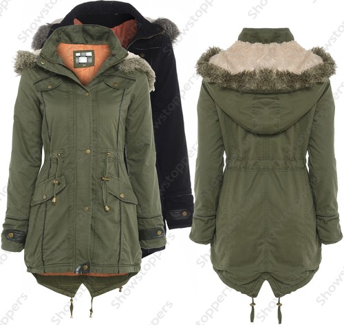NEW Womens OVERSIZED HOOD PARKA Ladies 