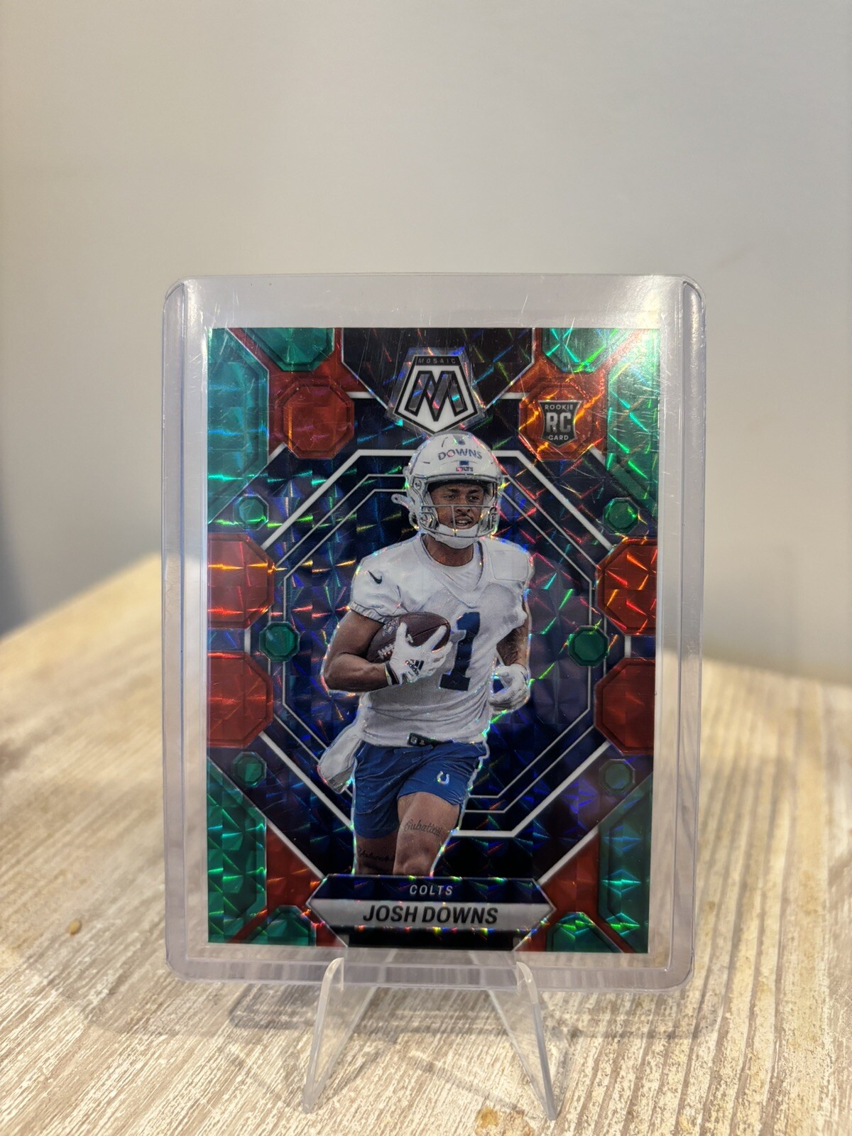 2023 Panini Mosaic Rookies Choice Red & Green Prizm Josh Downs #339 Rookie RC