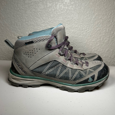 Vasque Monolith Shoes Mens 9 Low Lace Up Outdoors Hiking Gray Vasque Womens 8 Monolith Hiking Boots Gray Leather Outdoor  main image 4
