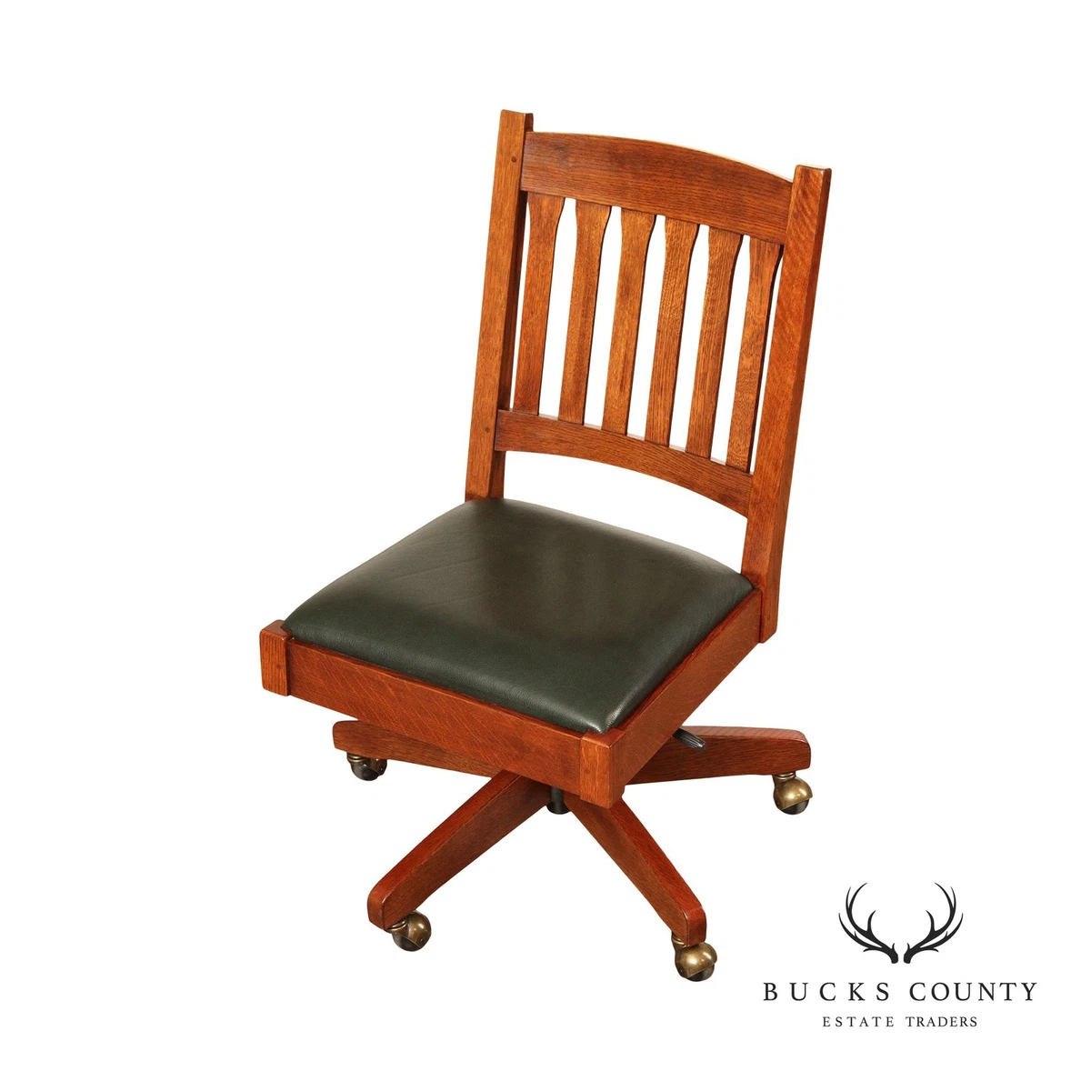 Stickley Mission Collection Oak Swivel Office Desk Chair eBay