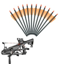 12Pcs 7.5inch Crossbow Bolts Carbon Arrows 2 Vanes Precise Strike HUNTING Fan
