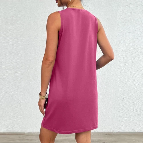 Summer Womens Sleeveless Sundress Short Beach Vacation Tank Dresses With Pockets - Bild 11 von 54